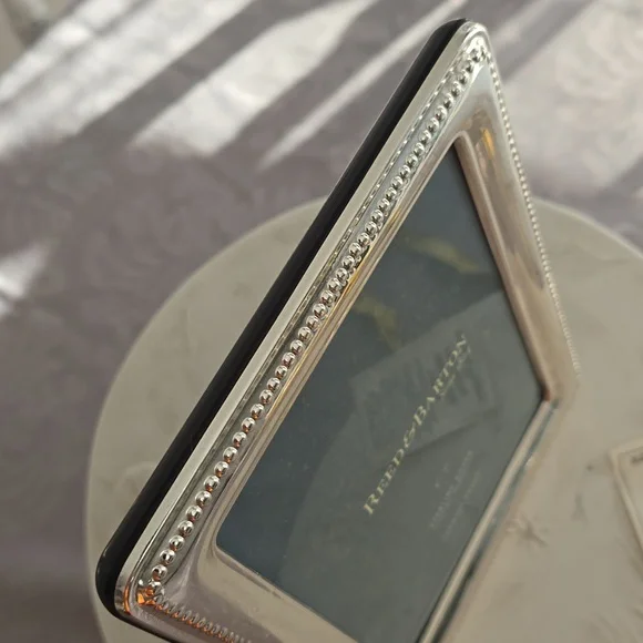 NWOT Reed & Barton Made In Italy Sterlng Silver Beaded Picture Frame 5x7